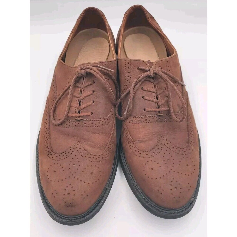 Vtg Rockport Brown Wingtip Oxford Lace Up‎ Mens Size 9.5M